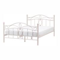 BETT mit Lattenrost 120/200 Stahl Hellbeige Antlia - Beige, Metall (120/200cm) - Beliani