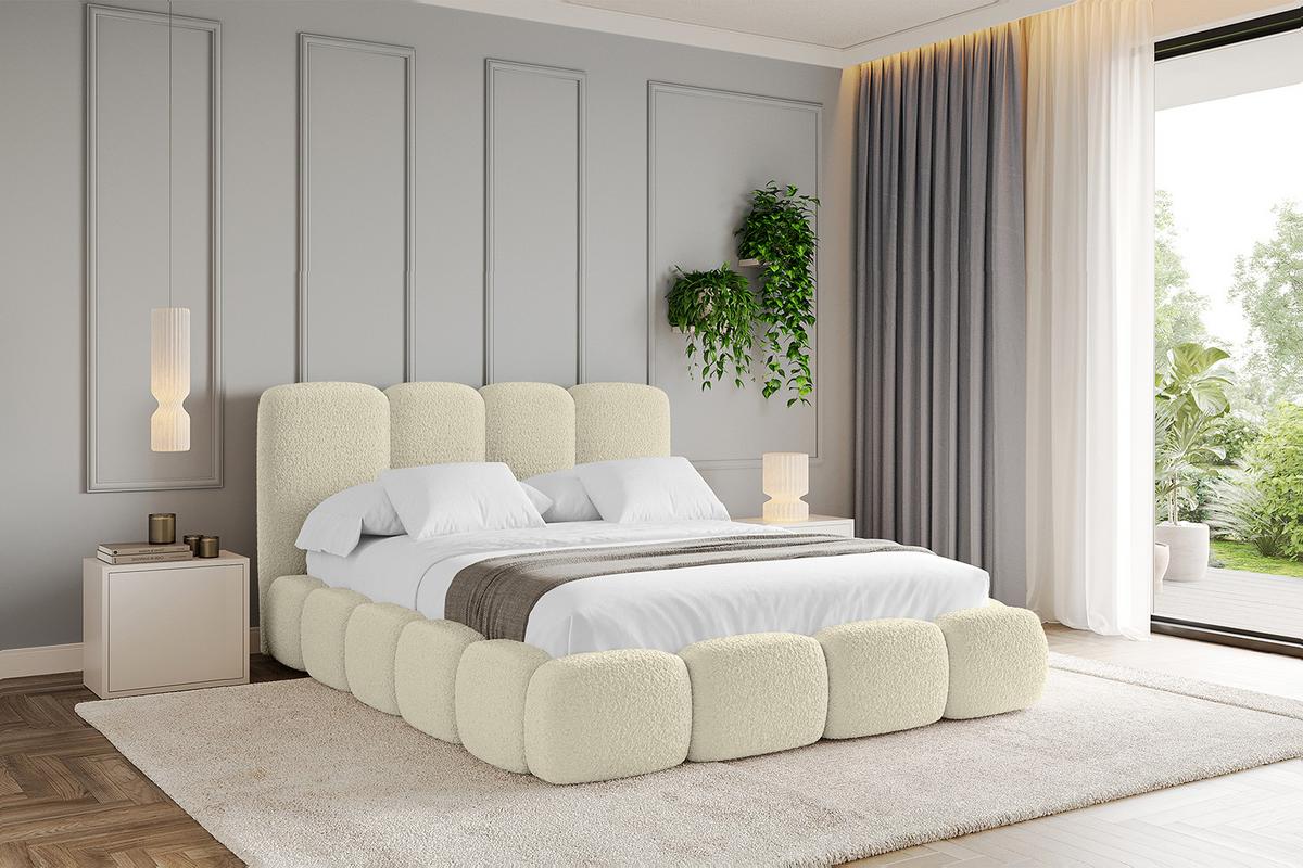 POLSTERBETT mit Bettkasten und Lattenrost, Boxbett ohne Matratze - KALA 140x200 Beige - Taupe, Holzwerkstoff/Textil (140/200cm) - ALTDECOR
