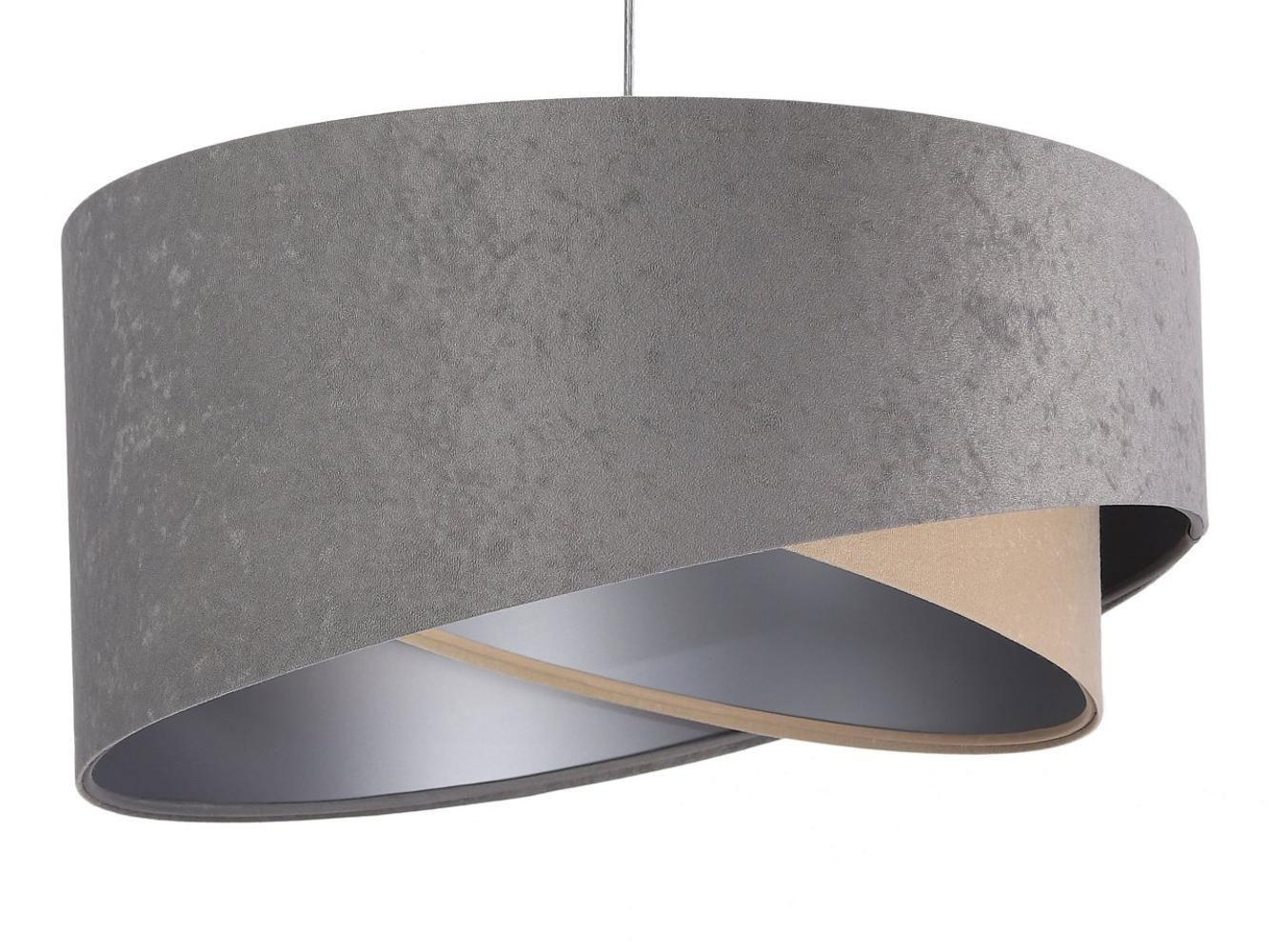 HÄNGELEUCHTE Grau 50/23 cm - Silberfarben, Kunststoff (50/1/23cm) - ONZENO