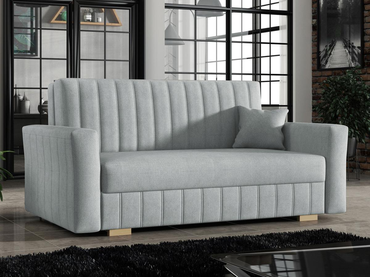 SCHLAFSOFA Viva Glam III - Hellgrau/Naturfarben, Holz/Kunststoff (160/85/98cm) - MIRJAN24