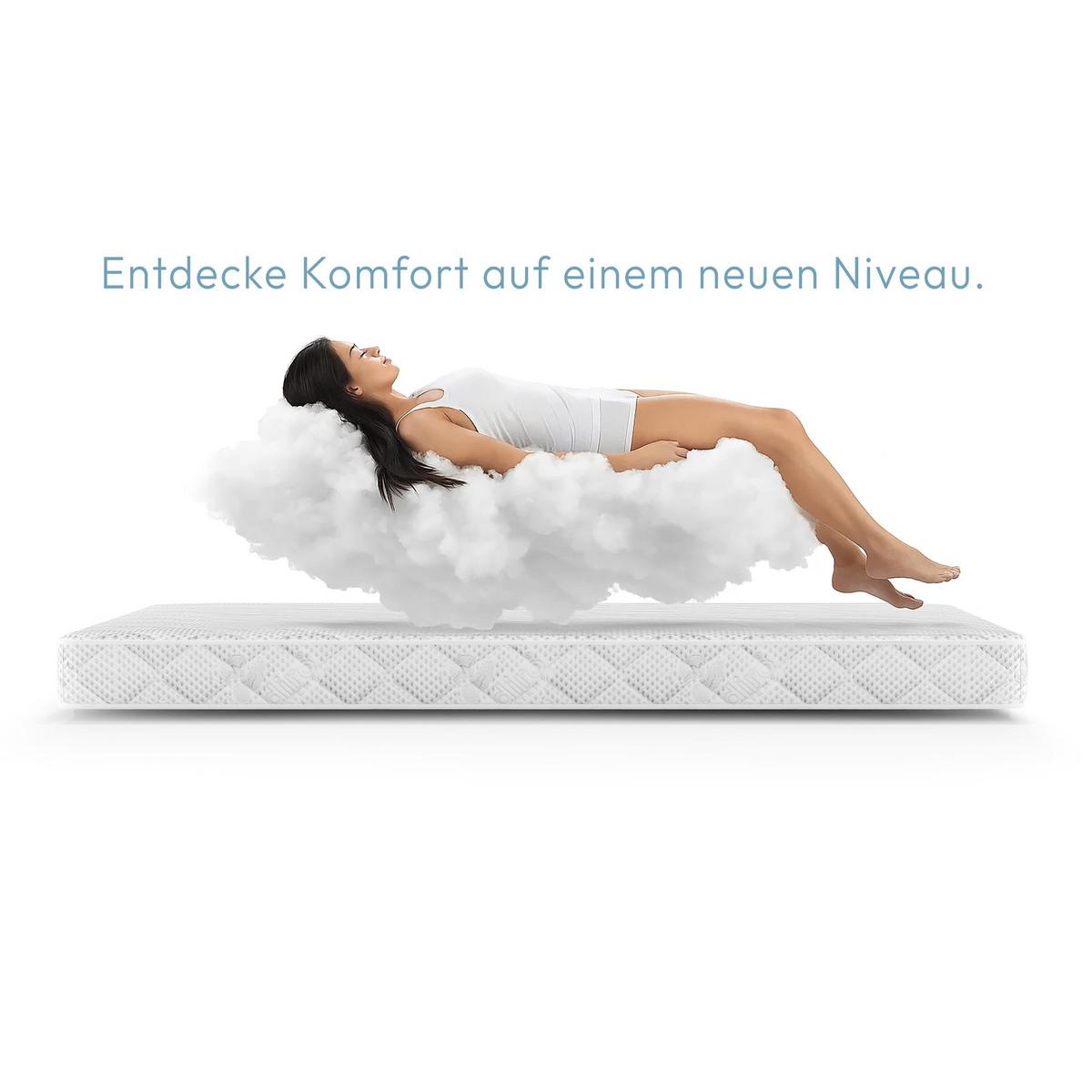 KALTSCHAUMMATRATZE Ergo+ 10 cm, Schaummatratze, H2, 160x200 - Weiß, Kunststoff (160/200cm) - Beautysofa