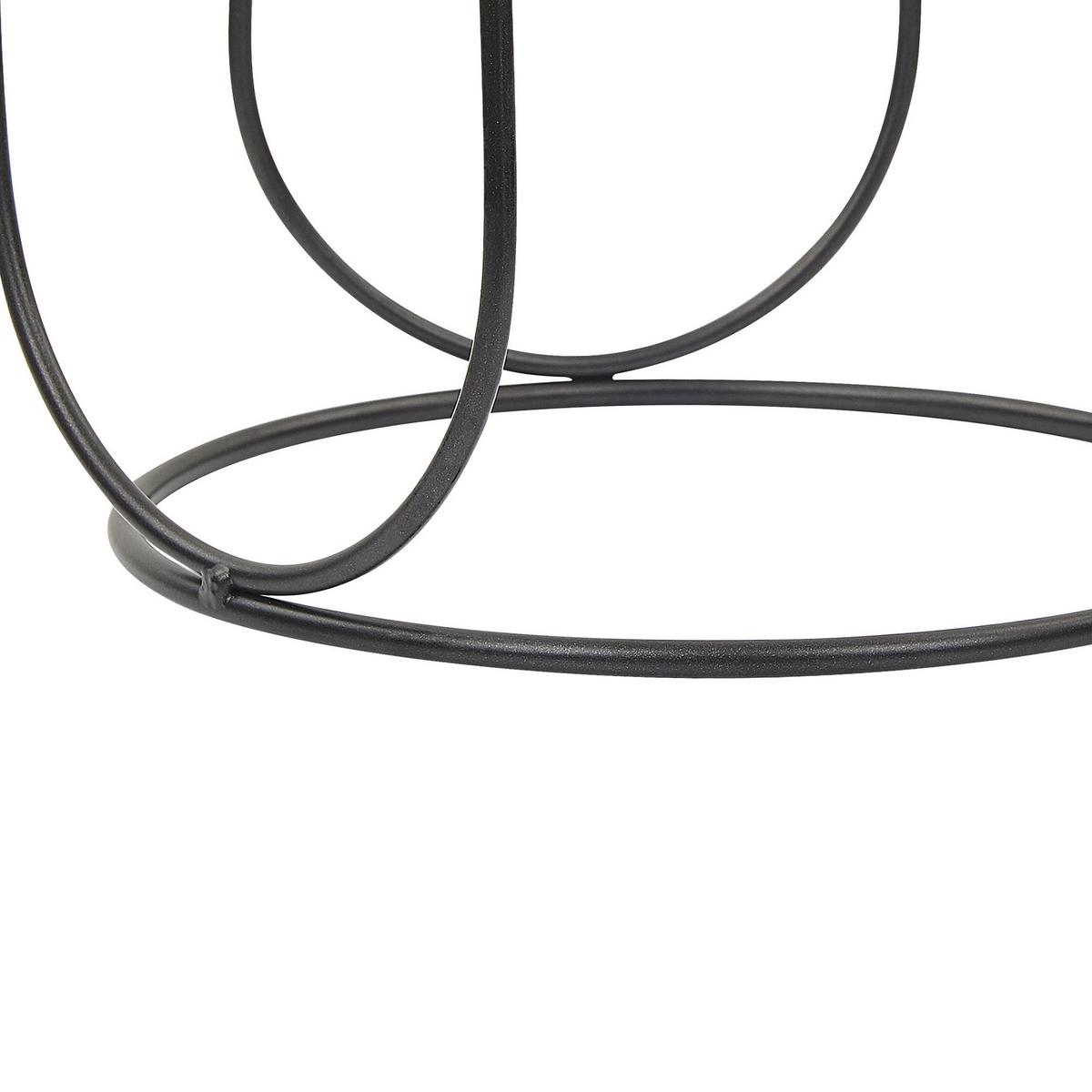 KERZENSTÄNDER Schwarz Panay - Goldfarben/Schwarz, Metall (26/25/26cm) - Beliani