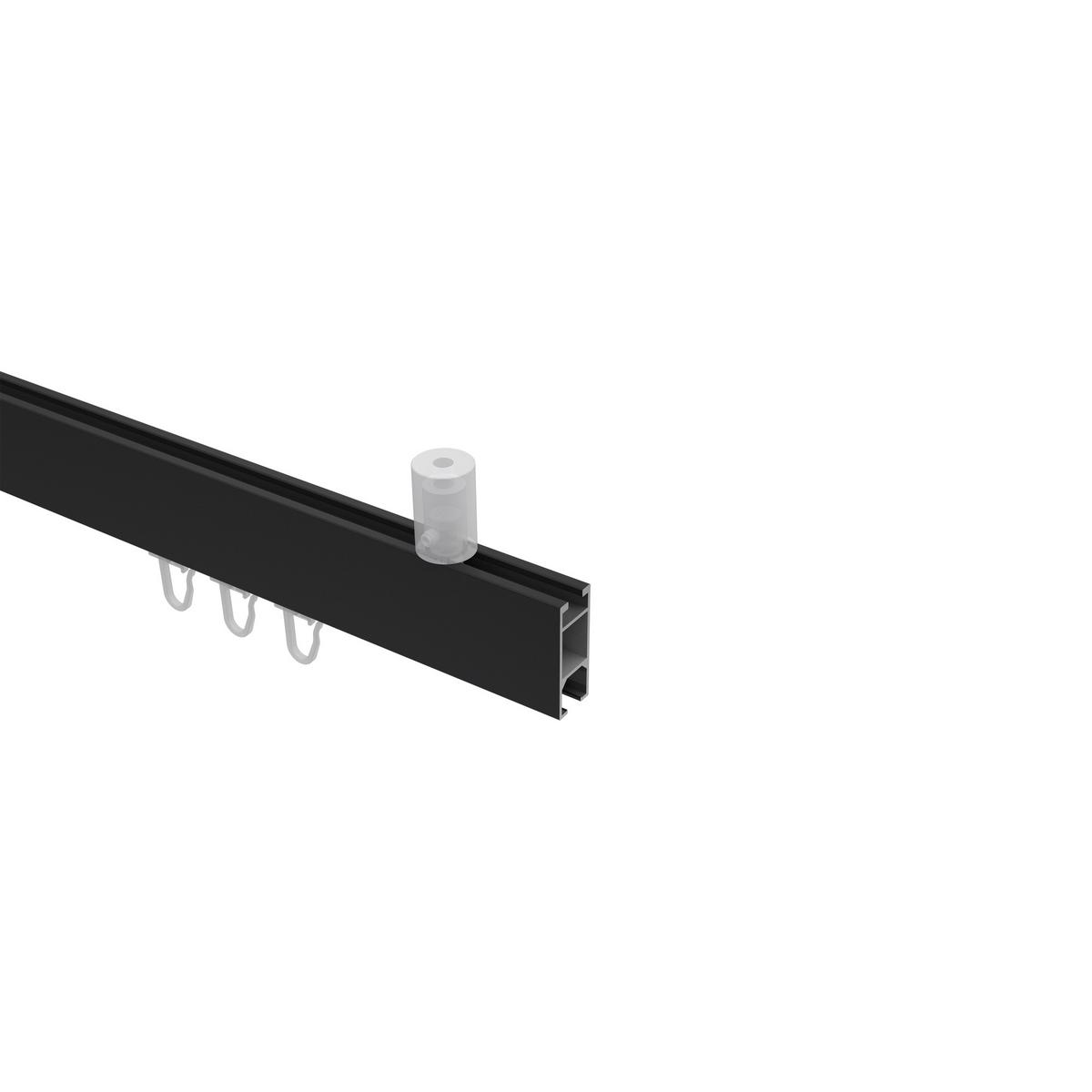 GARDINENSTANGE INNENLAUF Sonius Lox 120 cm, 1-läufig, 14x35 mm Schwarz - Schwarz, Metall (120cm) - INTERDECO