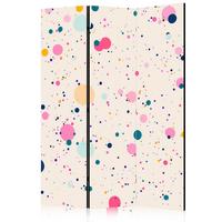 PARAVENT Beidseitig Bedruckter 3-tlg 135x172 cm abstrakte Flecken und Kleckse - Multicolor, Holz/Textil (135/172/3cm) - Muralo