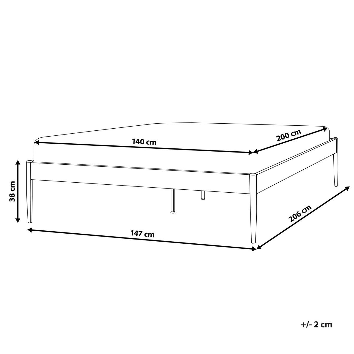 BETT mit Lattenrost 140/200 cm Schwarz Vaurs - Schwarz, Metall (140/200cm) - Beliani