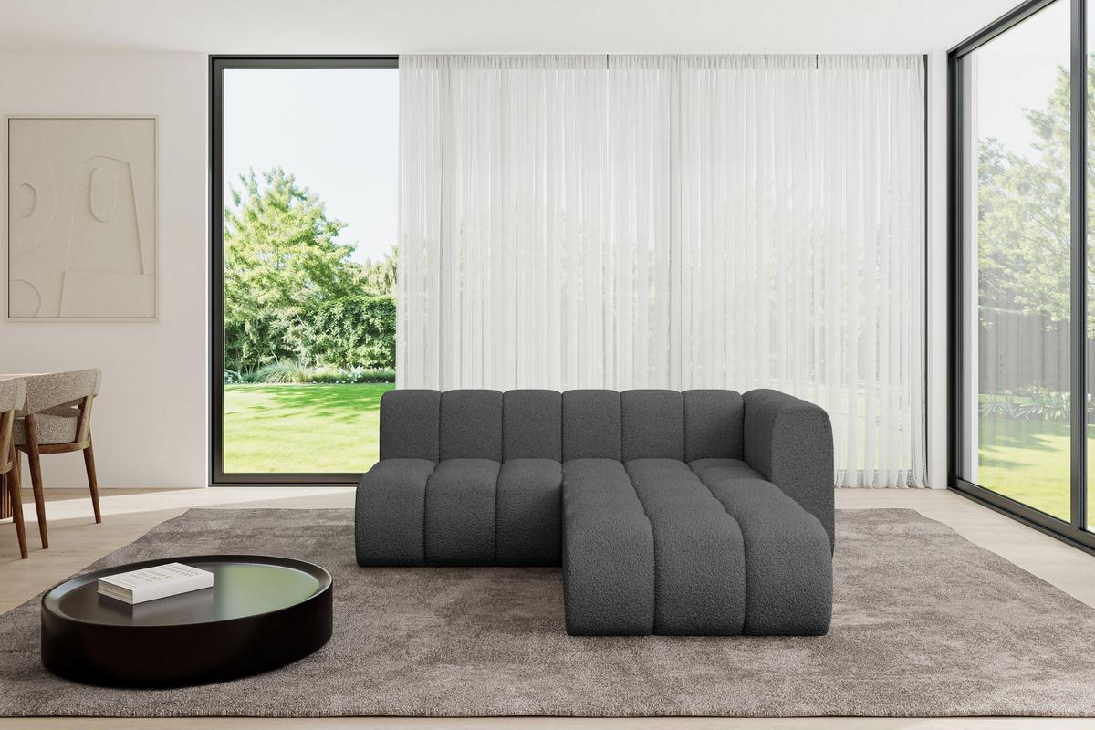 ECKSOFA modulares Sofa Darnel-L1 - 205x177x70 cm Grau - Grau, Holzwerkstoff/Textil (205/177cm) - ALTDECOR
