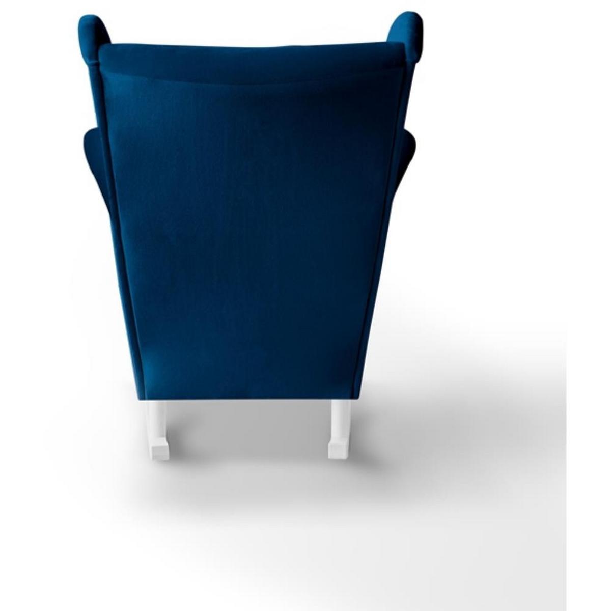 SCHAUKELSTUHL Fabio dunkelblau mit Weiß Beinen - Dunkelblau/Weiß, Textil (82/103/108cm) - Beautysofa
