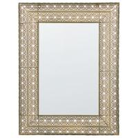 WANDSPIEGEL gold rechteckig 69/90 cm Dehradun - Goldfarben, Metall (60/90/5cm) - Beliani