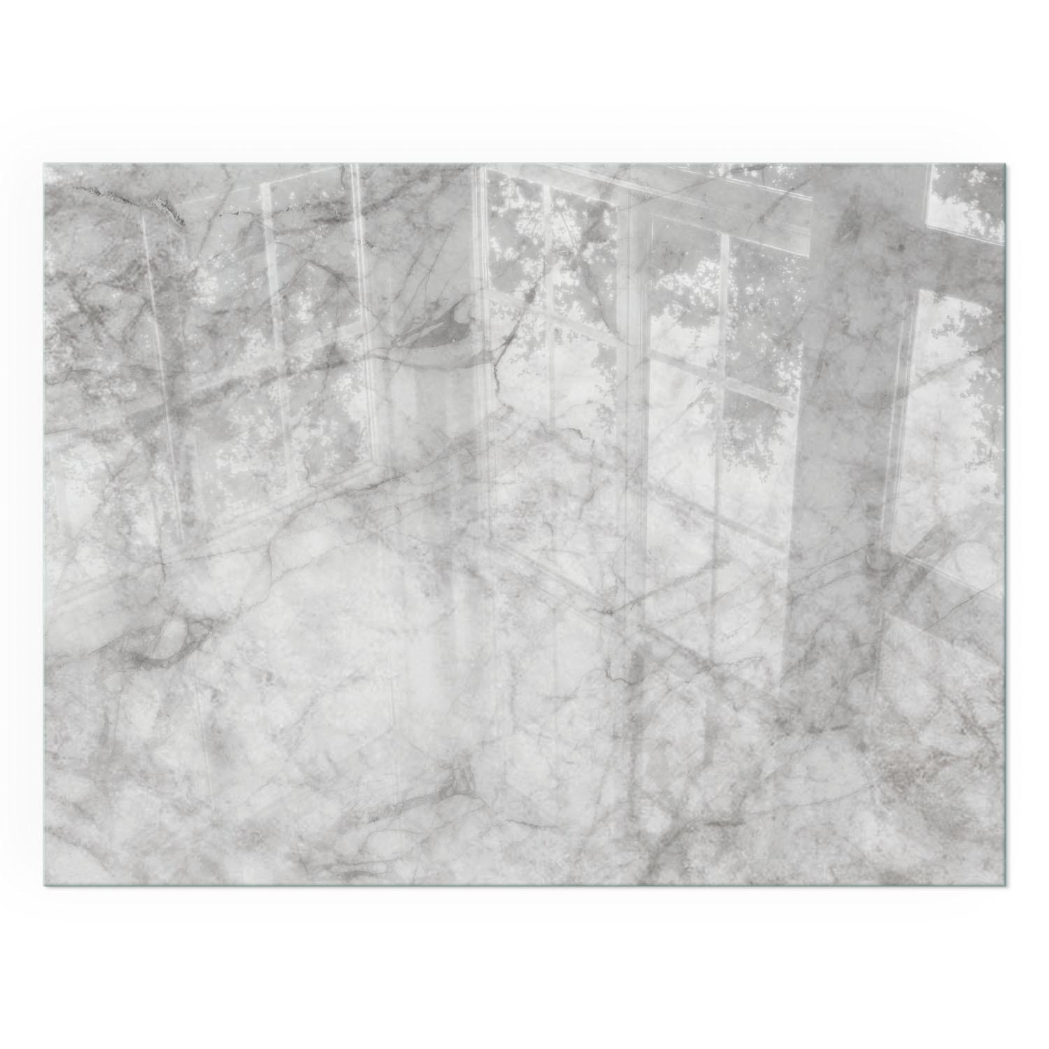GLASPLATTE für Kamin 80x60 cm - Grau, Glas (80/60/0.4cm) - TULUP