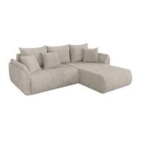 ECKSOFA mit Schlaffunktion Ottomane Rechts TOKO-L 277x194x86 Creme Cord - Ecru/Creme, Holzwerkstoff/Kunststoff (277/194cm) - ALTDECOR