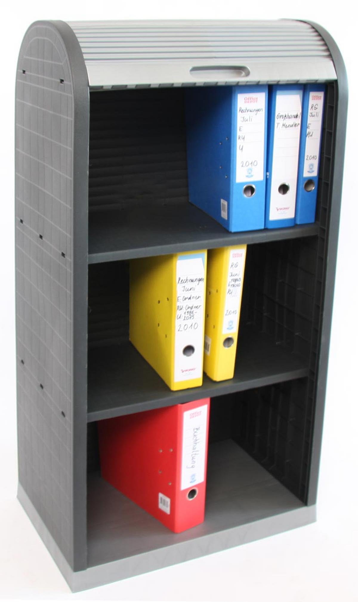 UNIVERSAL KUNSTSTOFF ROLLLADENSCHRANK Grau - Grau, Kunststoff (58/120/38cm) - MCW