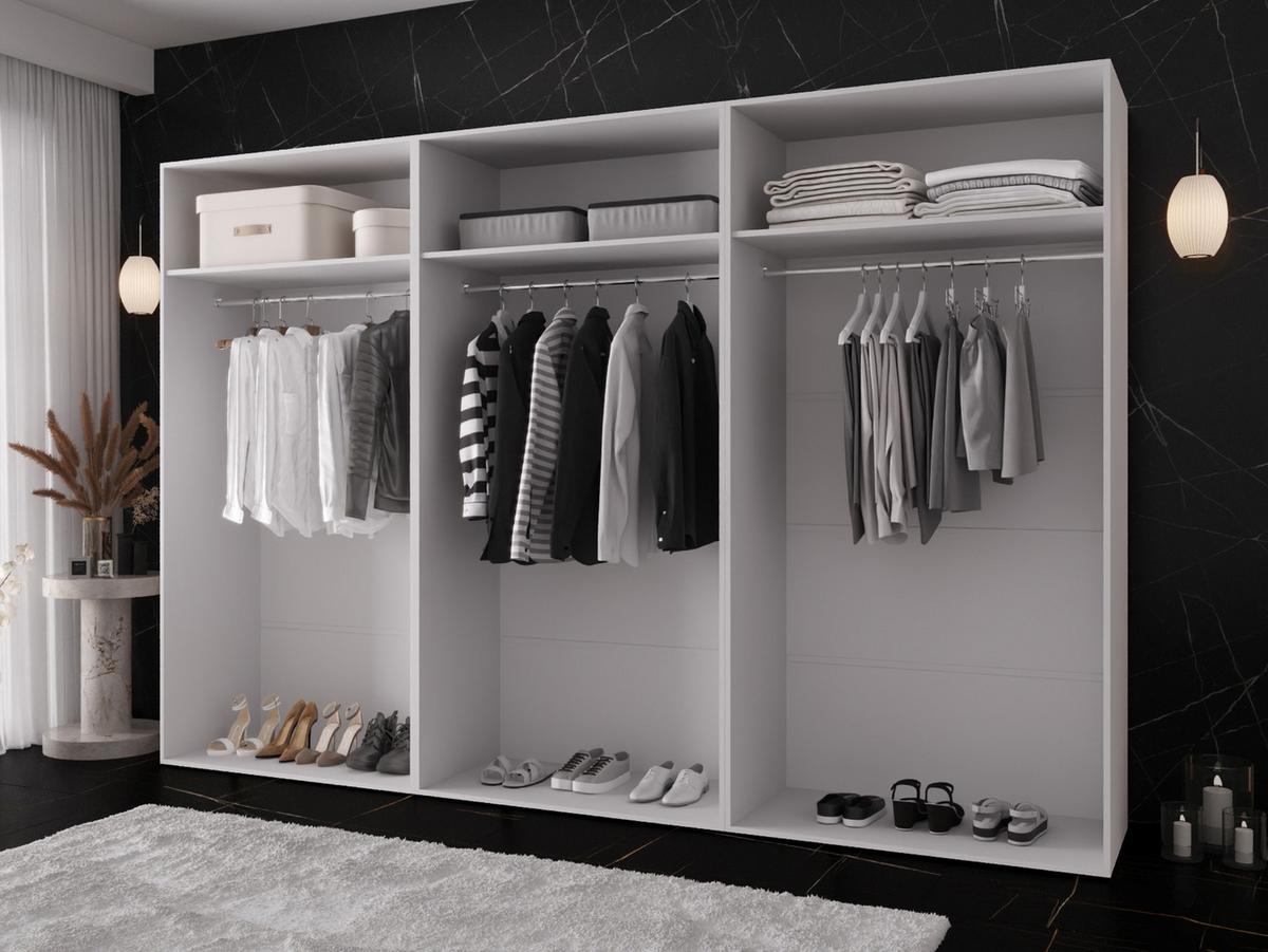 DREHTÜRENSCHRANK Zen 300 cm - Goldfarben/Nussbaumfarben, Holzwerkstoff/Kunststoff (300/202/50cm) - MIRJAN24