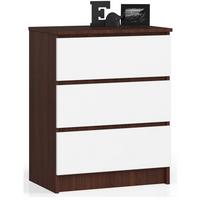 KOMMODE Dunkelbraun, Weiß 77/60/40 - Dunkelbraun/Weiß, Holzwerkstoff (60/77/40cm) - RAUMHIRSCH FURNITURE