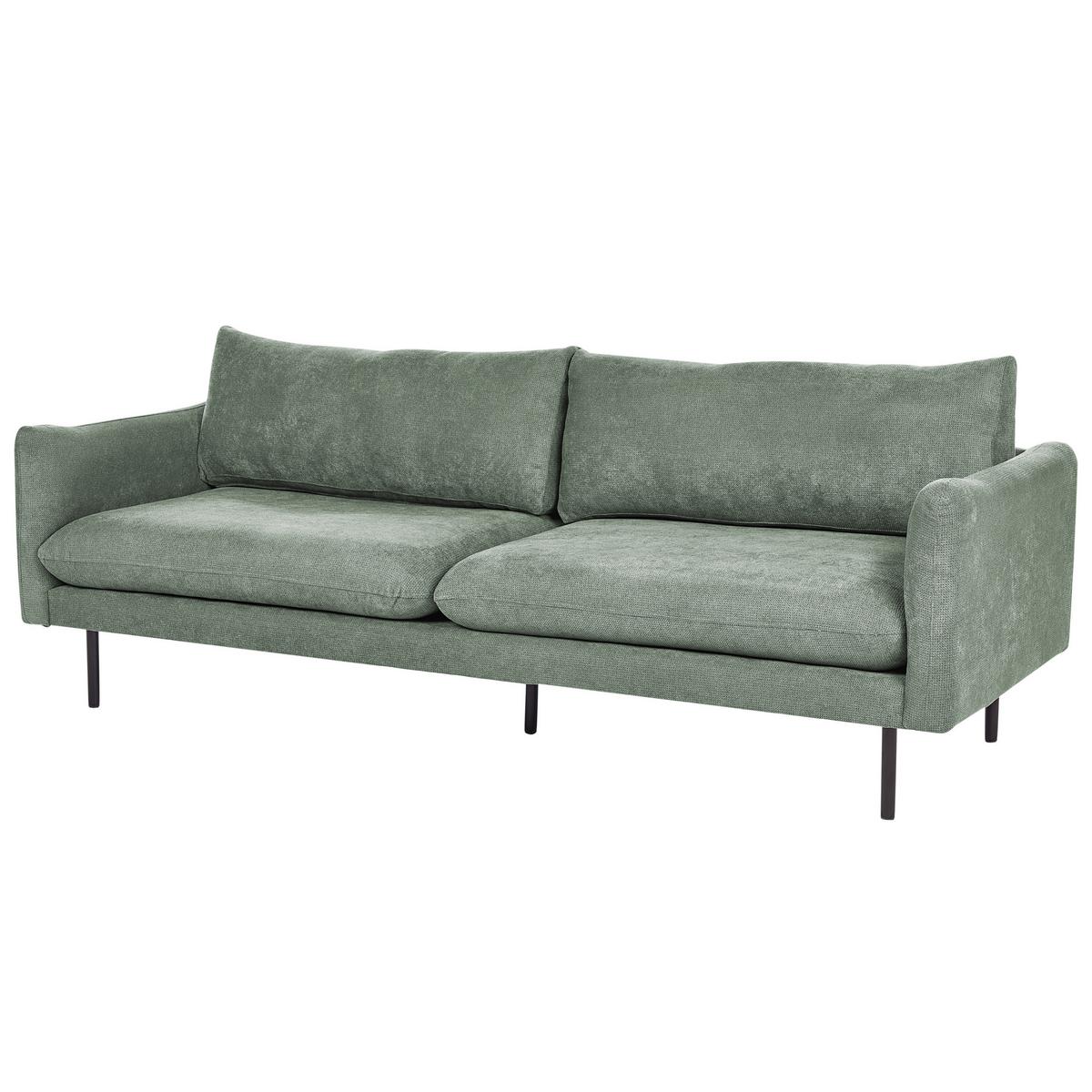 3-SITZER-SOFA Stoff Hellgrün Vinterbro - Hellgrün, Textil (220/86/84cm) - Beliani