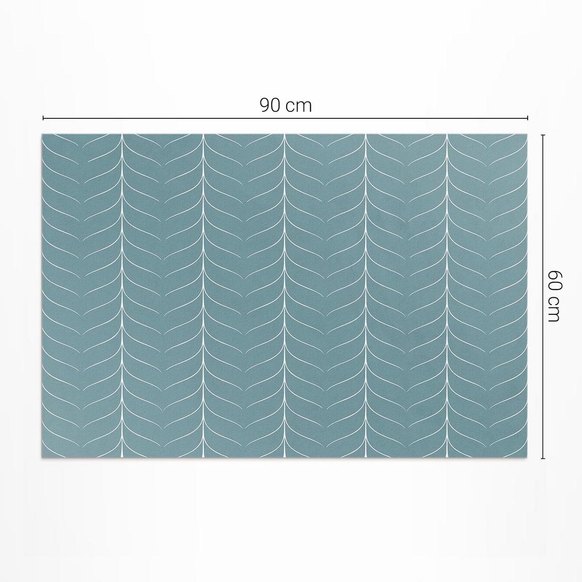 TEPPICH 60x90 cm Linear Modern - Türkis, Kunststoff (60/90cm) - Wallfluent