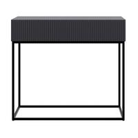 KONSOLENTISCH Veldio Schwarz mit schwarzen Beinen 90 cm - Schwarz, Holzwerkstoff/Metall (35.6/90/79cm) - Selsey