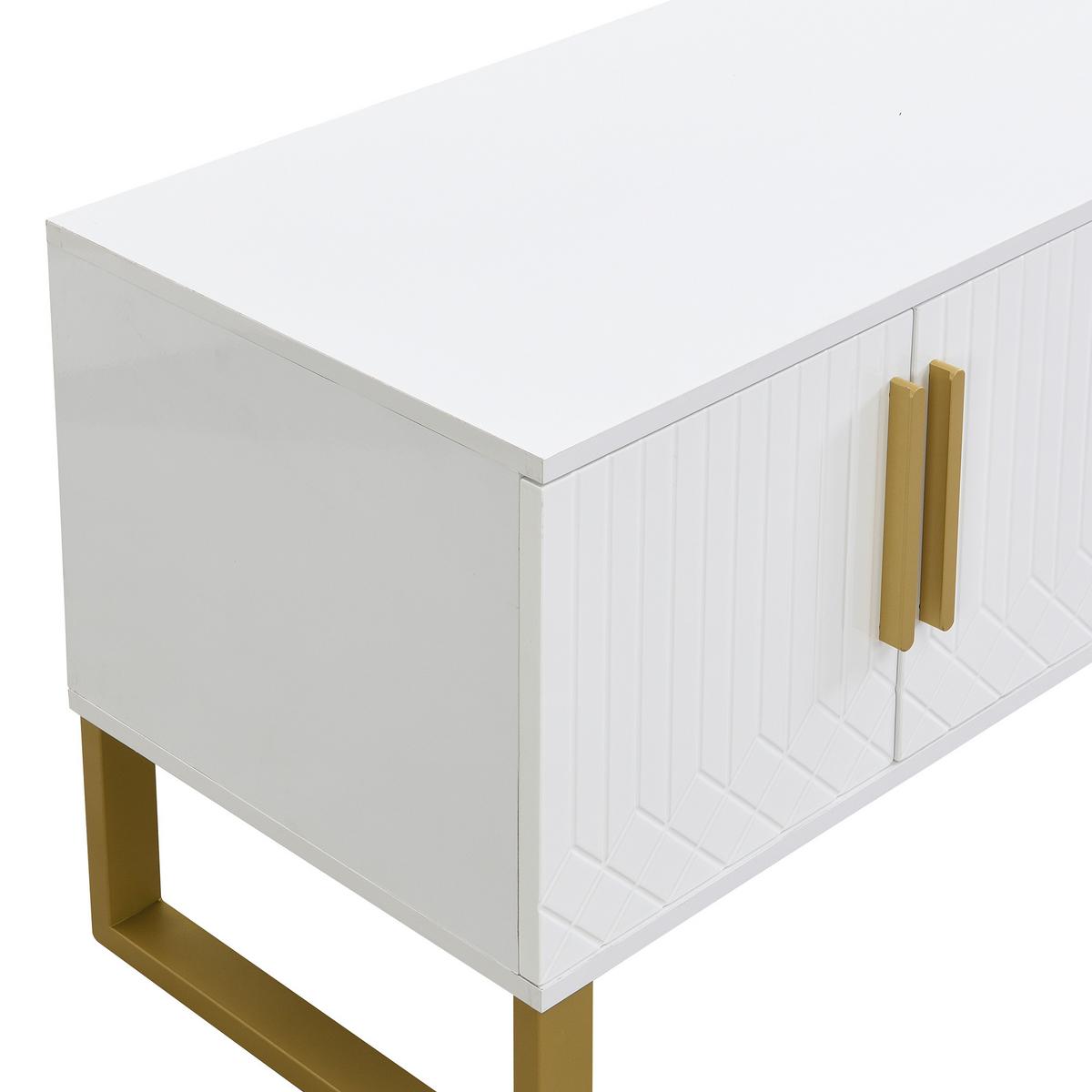 SIDEBOARD im minimalistischen Design, 170/40/53.5cm - Weiß, Holzwerkstoff/Metall (40/54/170cm) - Urban Meuble