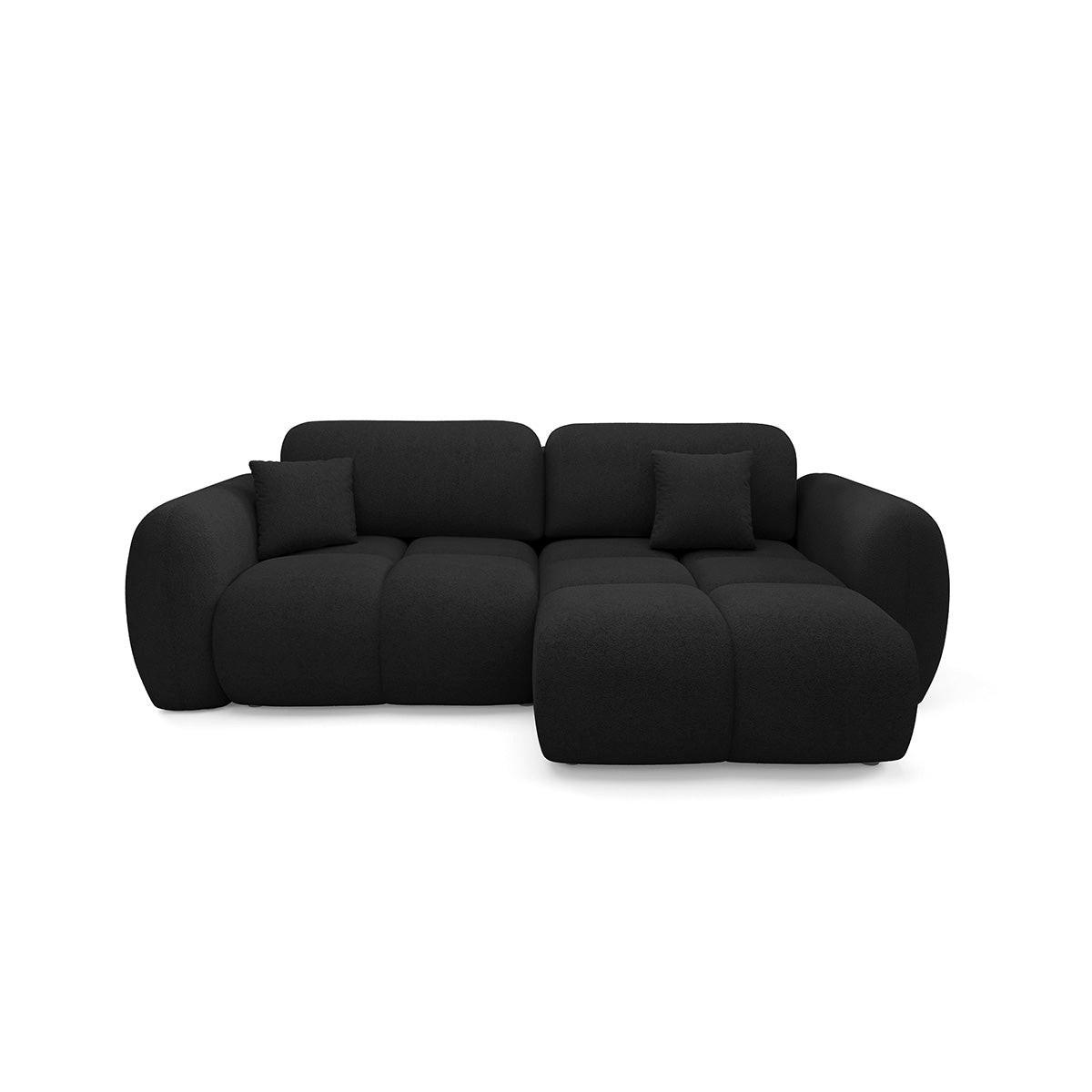 ECKSOFA Livio 3 Sitzplätze Schwarz - Schwarz, Holz (270/165cm) - Petits-meubles