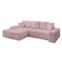 ECKSOFA Ottomane Links ENSI-L - 267x164x69 cm Rosa - Rosa, Holzwerkstoff/Kunststoff (267/164cm) - ALTDECOR