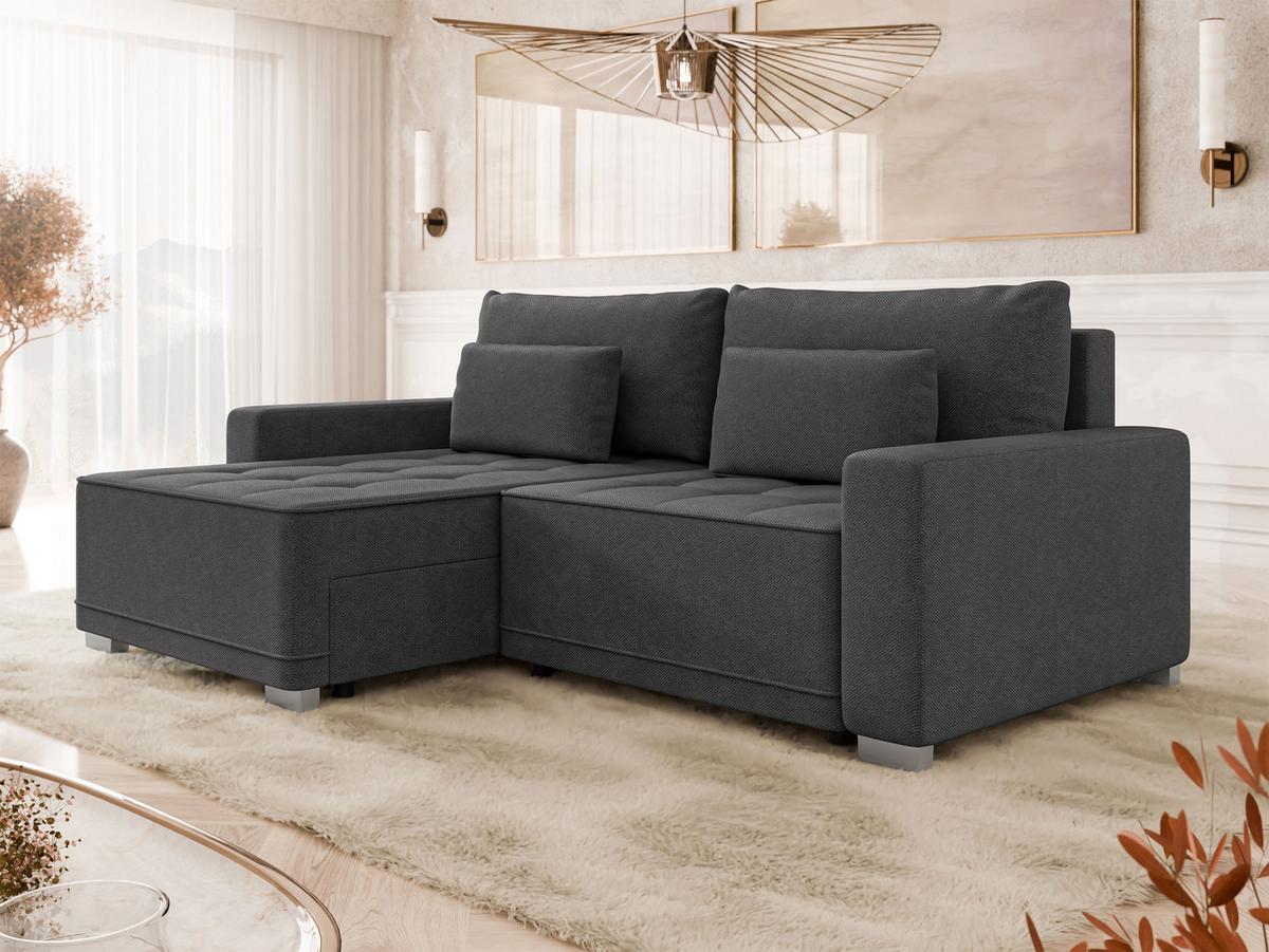 ECKSOFA Zeus - Dunkelgrau, Holz/Holzwerkstoff (238/160cm) - MIRJAN24