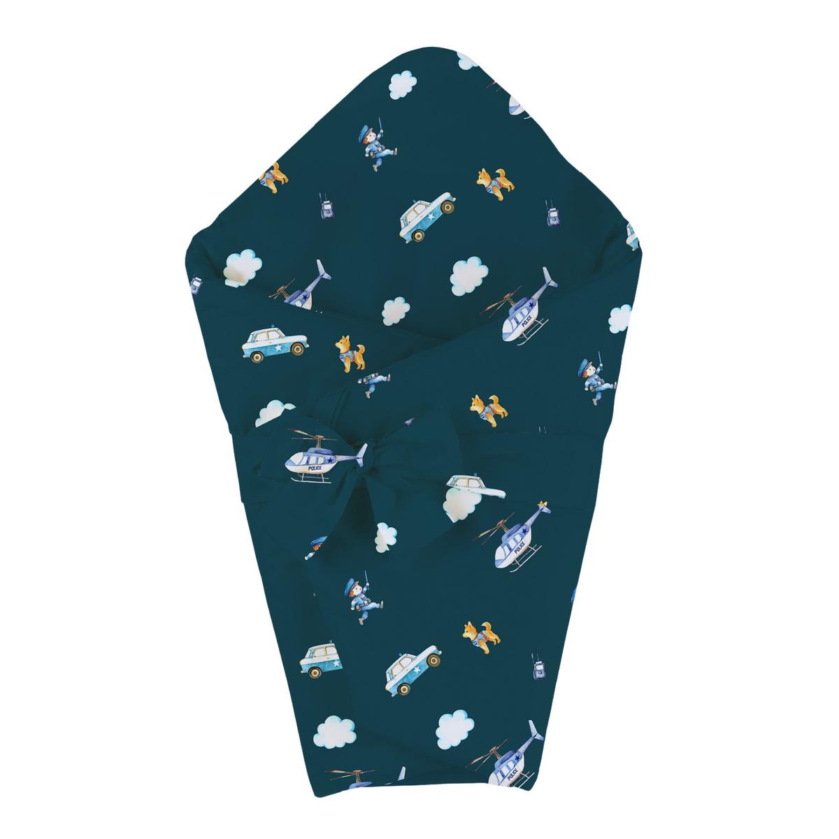 BABY Bambus-Bettwäsche Polizei - Dunkelblau, Textil (75/75cm) - waldin