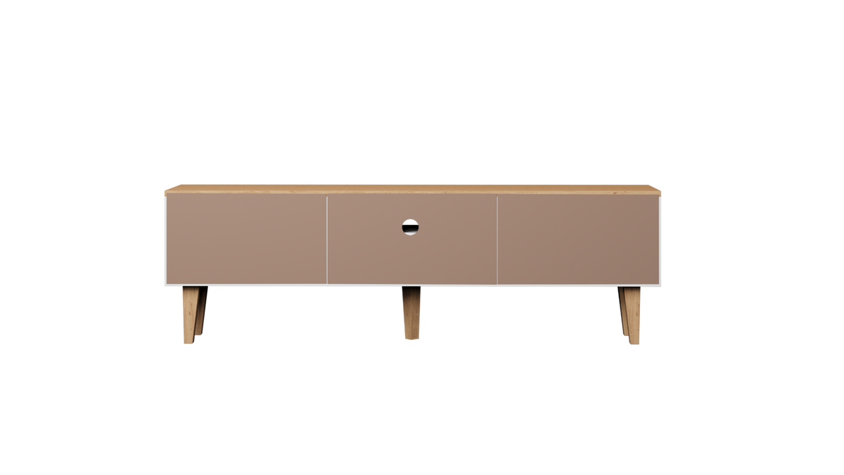 LOWBOARD Denver II Weiß 160/47,2/35 cm - Weiß, Holzwerkstoff (160/47/35cm) - RAUMHIRSCH FURNITURE