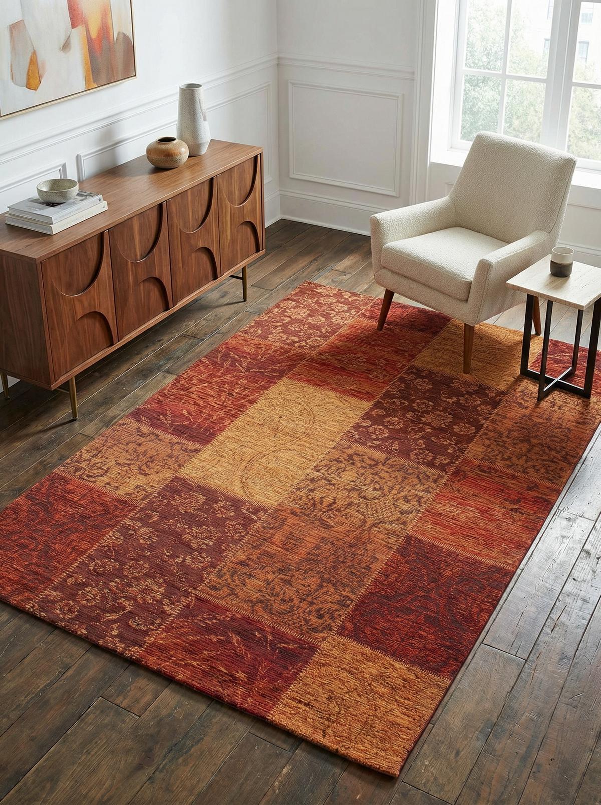 TEPPICH COQUET, geometrisch, Orange, 200 x 290 cm - Orange, Textil (290/200cm) - KADIMA DESIGN
