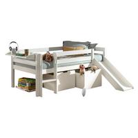 KOJENBETT mit Rutsche Karolina 208x83x175 aus Massivholz in Weiß - Weiß, Holz (90/200cm) - 58aufmkessel