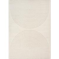 KURZFLORTEPPICH Geometrisch MUOTA Polypropylen Creme 120 x 160 cm - Beige, Textil (120/160cm) - KADIMA DESIGN