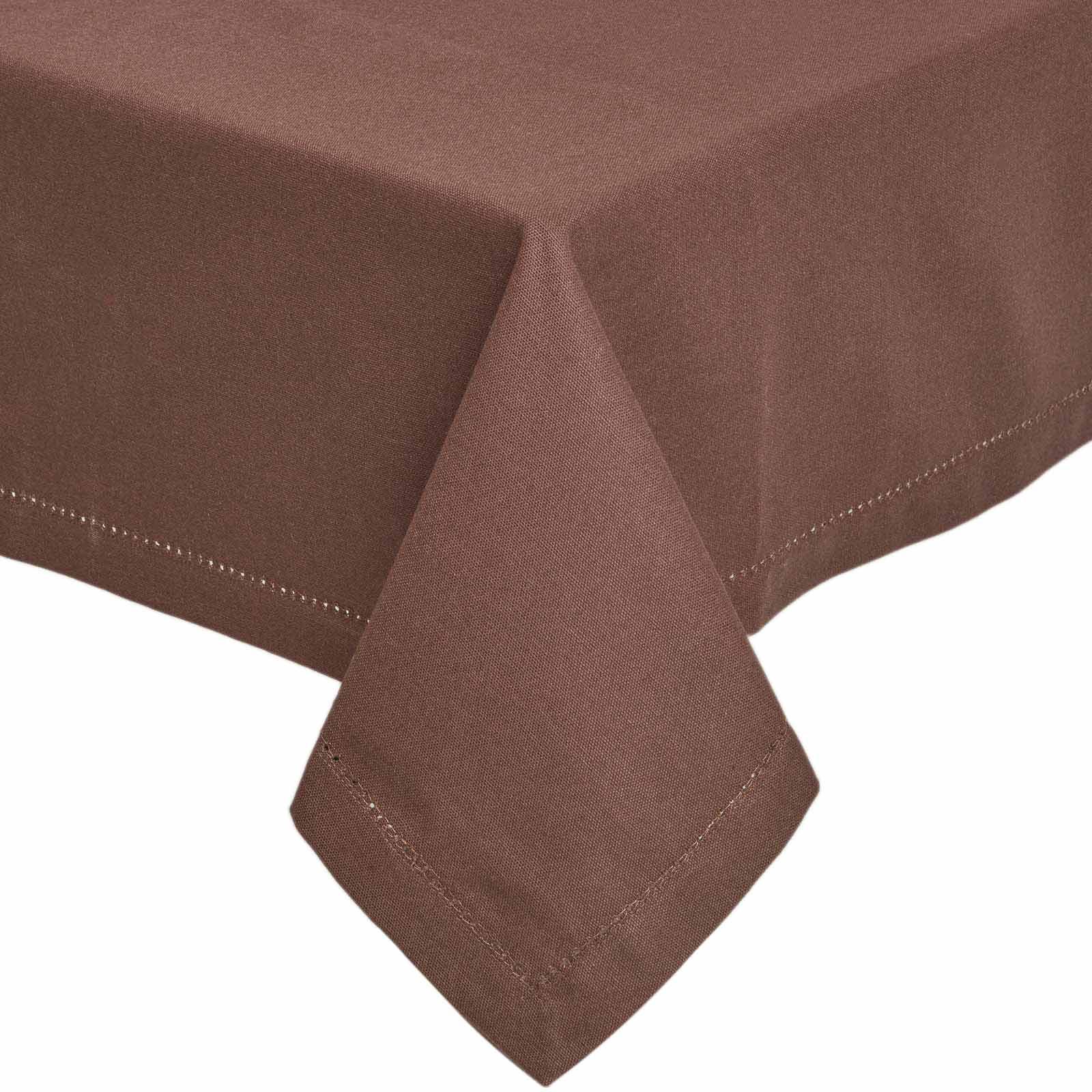 TISCHDECKE braun 137/137 cm, 100% Baumwolle - Braun, Textil (137/137cm) - Homescapes