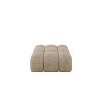 POUF OLEA-PUF 91x87x44 cm Braun Velours Modular Sitzhocker - Schwarz/Braun, Holzwerkstoff/Kunststoff (91/44/87cm) - ALTDECOR