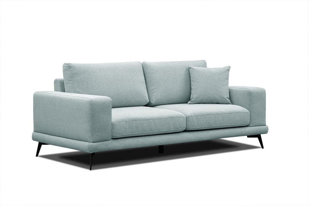 SOFA MEDIOLANE 2,5-Sitzer, mint - Mintgrün, Holzwerkstoff/Textil (203/87/96cm) - Wozimo