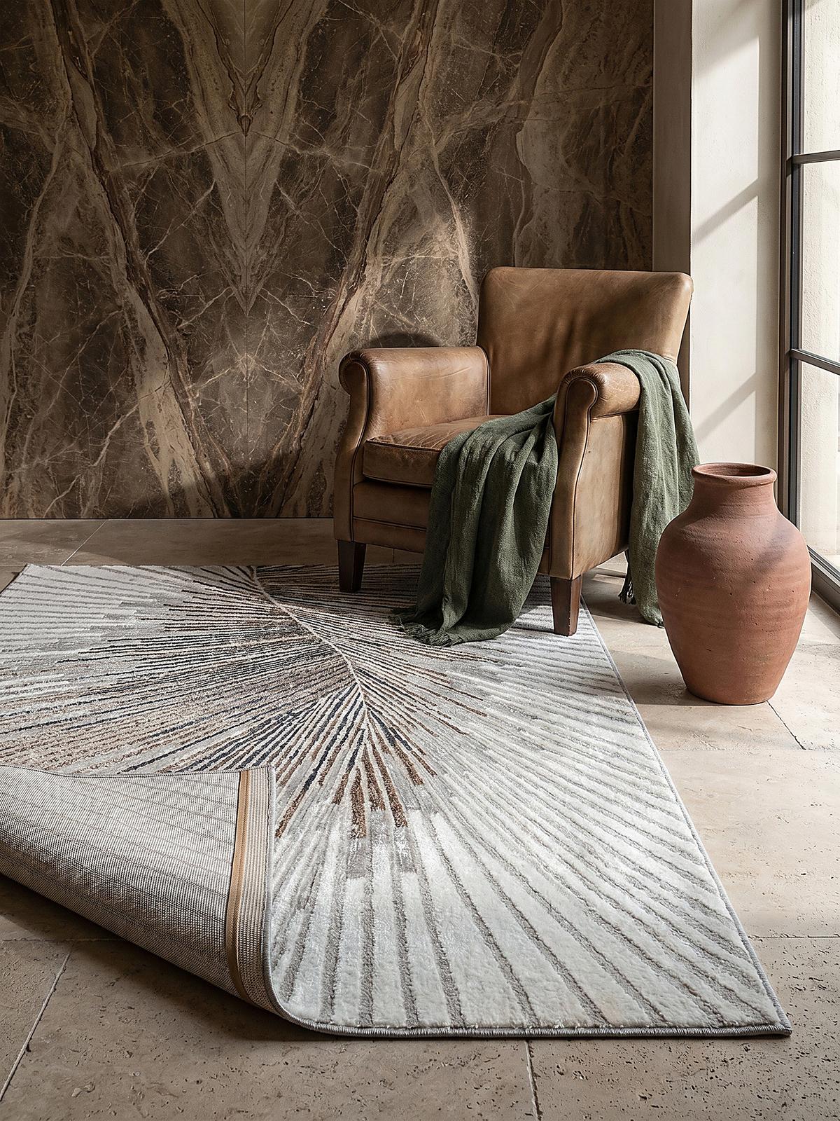 KURZFLORTEPPICH Abstrakt KAVALA Polyester Grau 120 x 170 cm - Grau, Textil (120/170cm) - KADIMA DESIGN