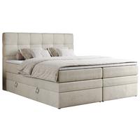 BOXSPRINGBETT ERNI KING 140/200 Beige Velvet - H3 - Beige, Holz/Textil (140/200cm) - MKS