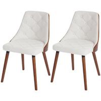 ESSZIMMERSTUHL White 2er-Set - Weiß, Textil (50/82/53cm) - MCW