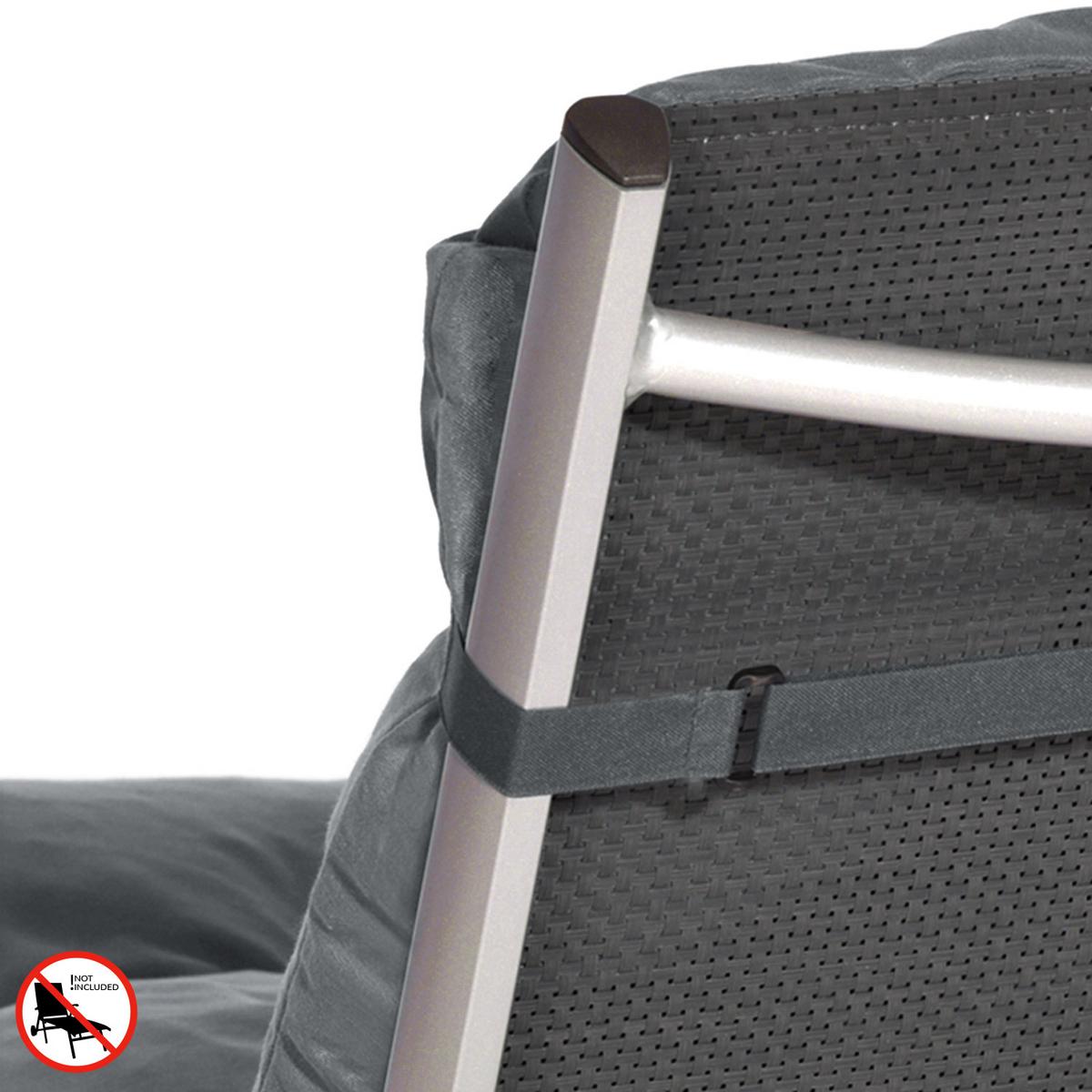 ROLLIEGENAUFLAGE Flair RL 190/60/8cm Graphitgrau - Graphitfarben, Textil (60/8/190cm) - Beautissu 