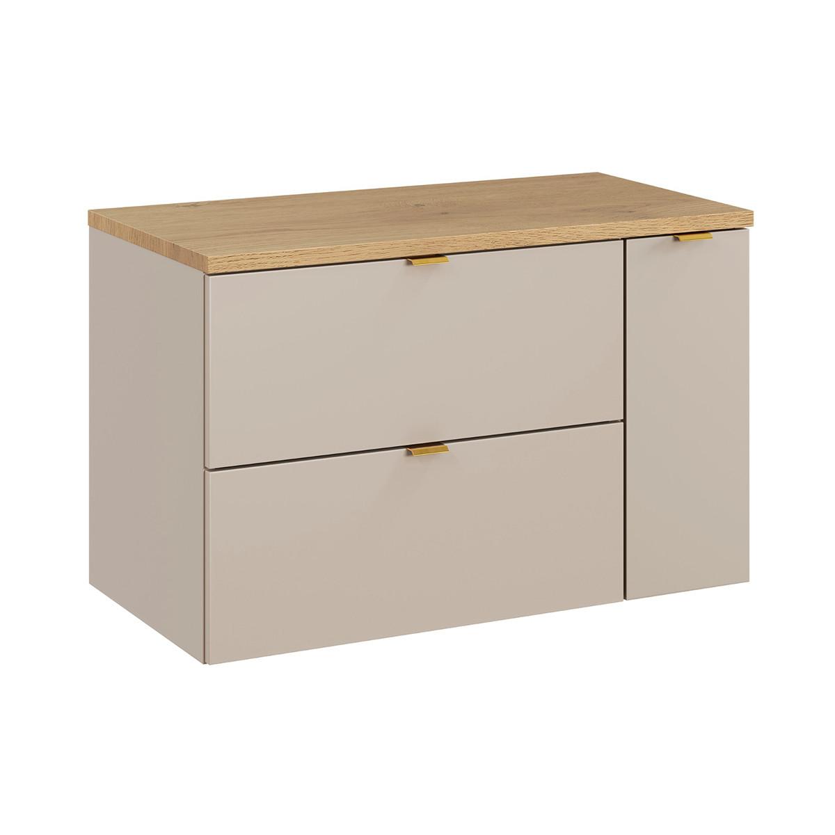 WASCHTISCHUNTERSCHRANK 80.6cm Azel Kaschmir - Beige, Holzwerkstoff (80.6/52/46cm) - Petits-meubles