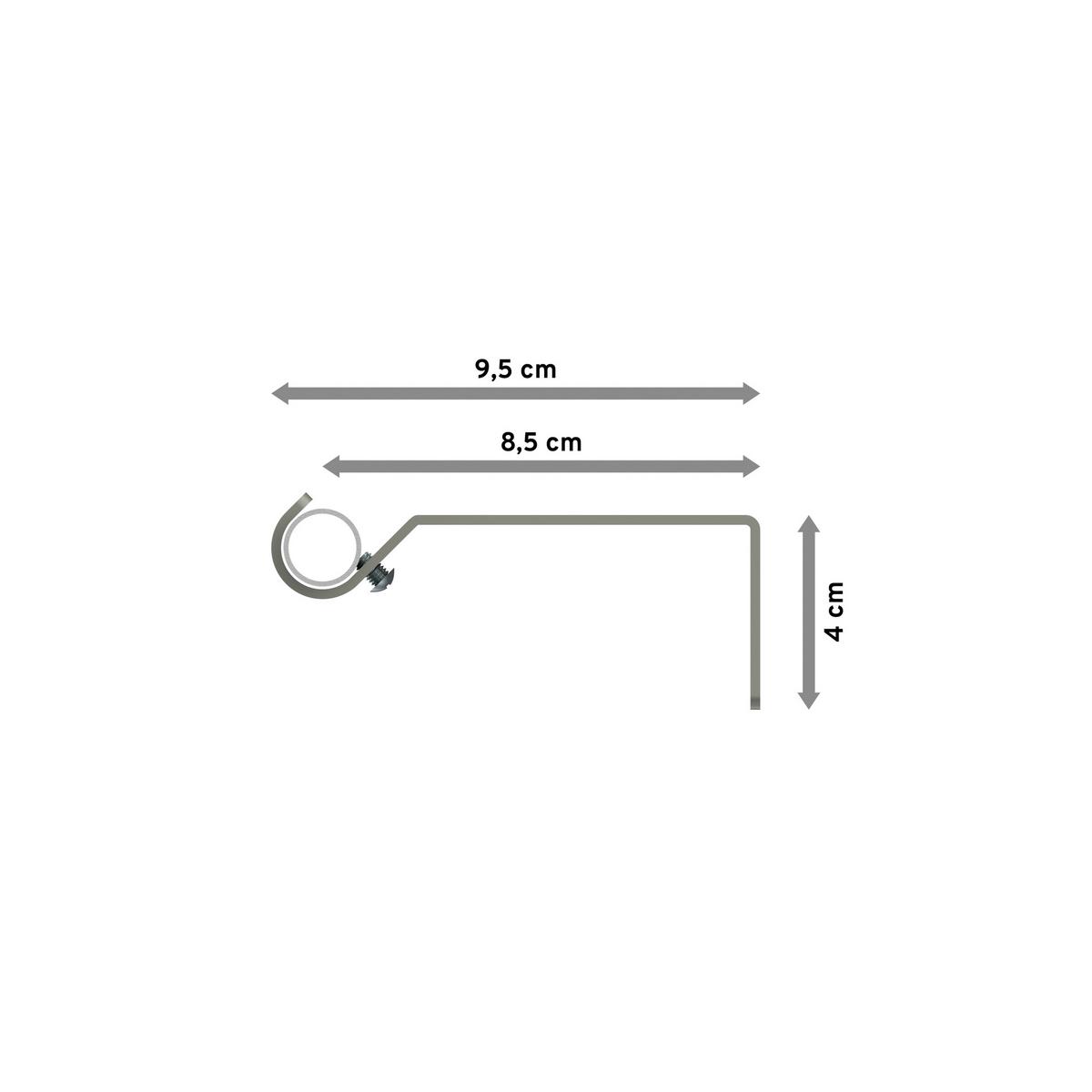 GARDINENSTANGE Olymp Matteo 100 cm, 1-läufig, 16 mm Ø Chrom matt - Chromfarben/Nickelfarben, Metall (100cm) - INTERDECO