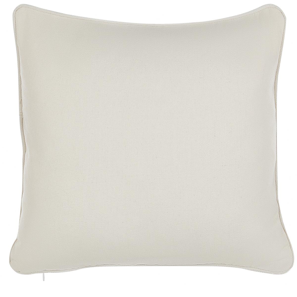 DEKOKISSEN 2er-Set Weiß 45/45 cm Heliotrope - Weiß, Textil (45/45cm) - Beliani
