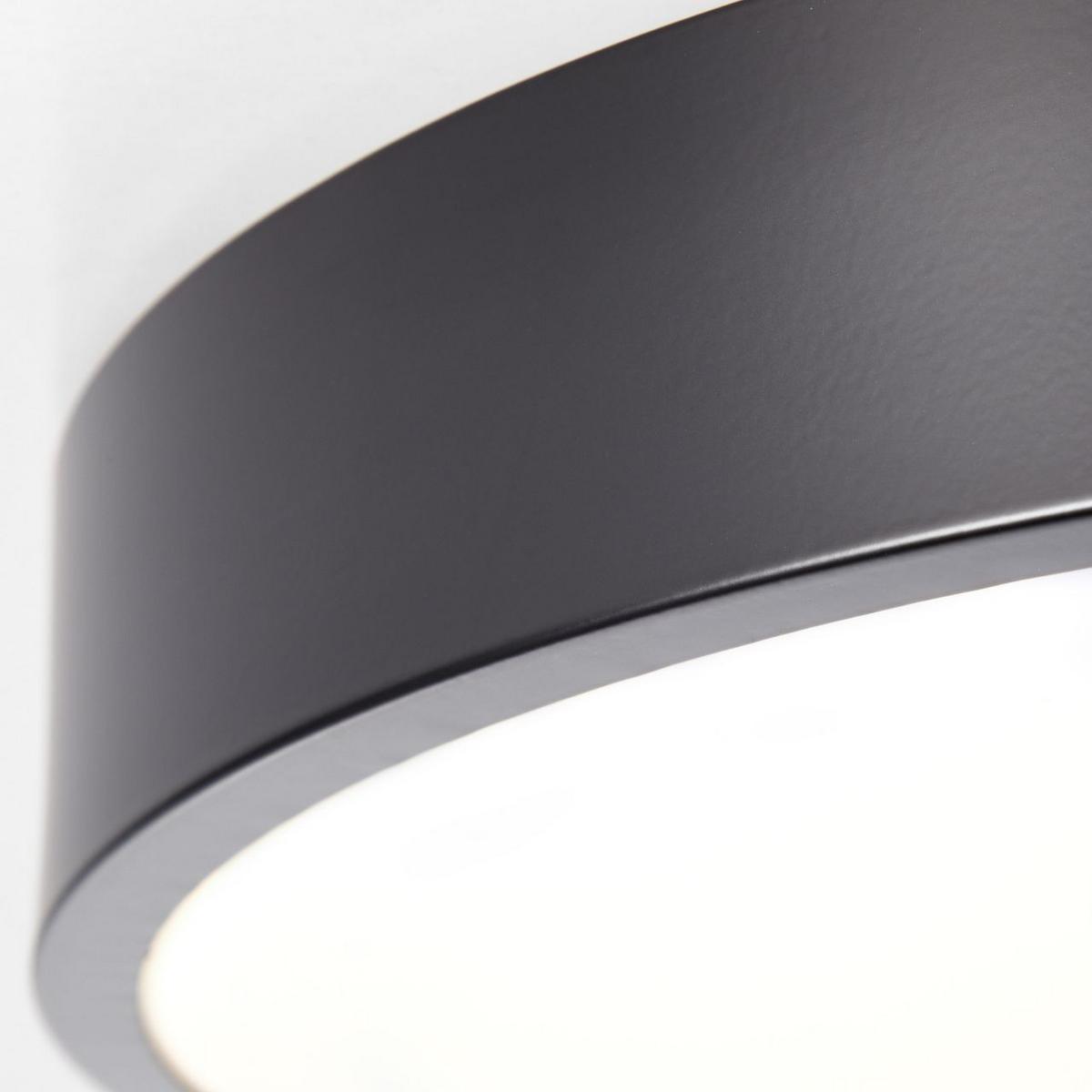 DECKENLEUCHTE Slimline G97013/06 - Schwarz, Metall (33/33/6.5cm) - Brilliant