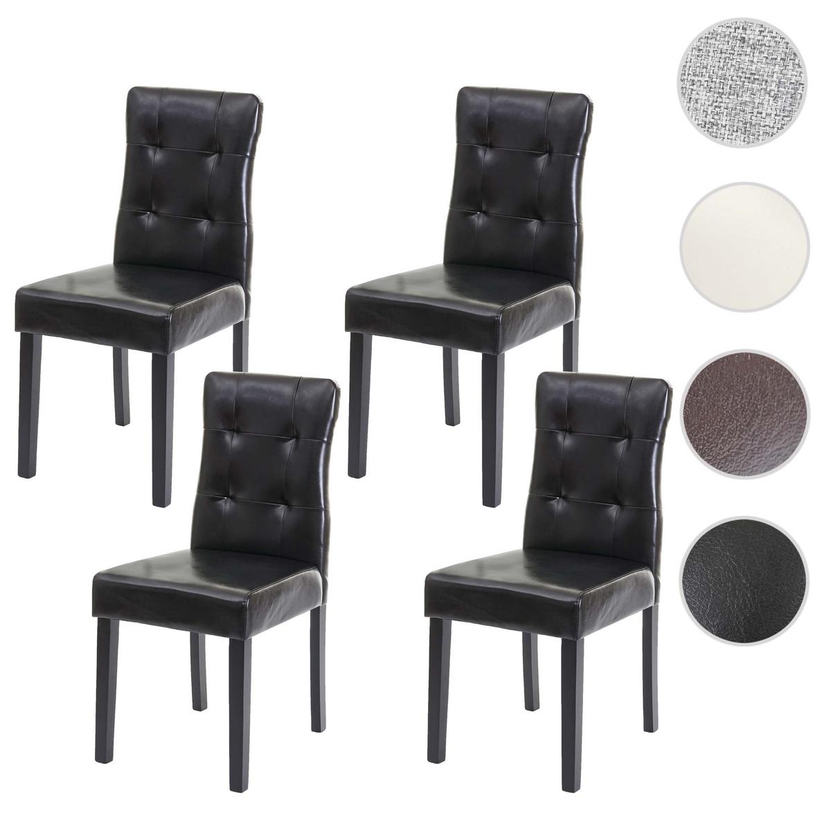 ESSZIMMERSTUHL Schwarz 4er-Set - Schwarz, Textil (41/88/55cm) - MCW