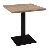 BISTROTISCH Ekzuperiia 70x70x75 schwarz matt/eiche sägerau - Naturfarben, Metall (70/70/75cm) - 58aufmkessel