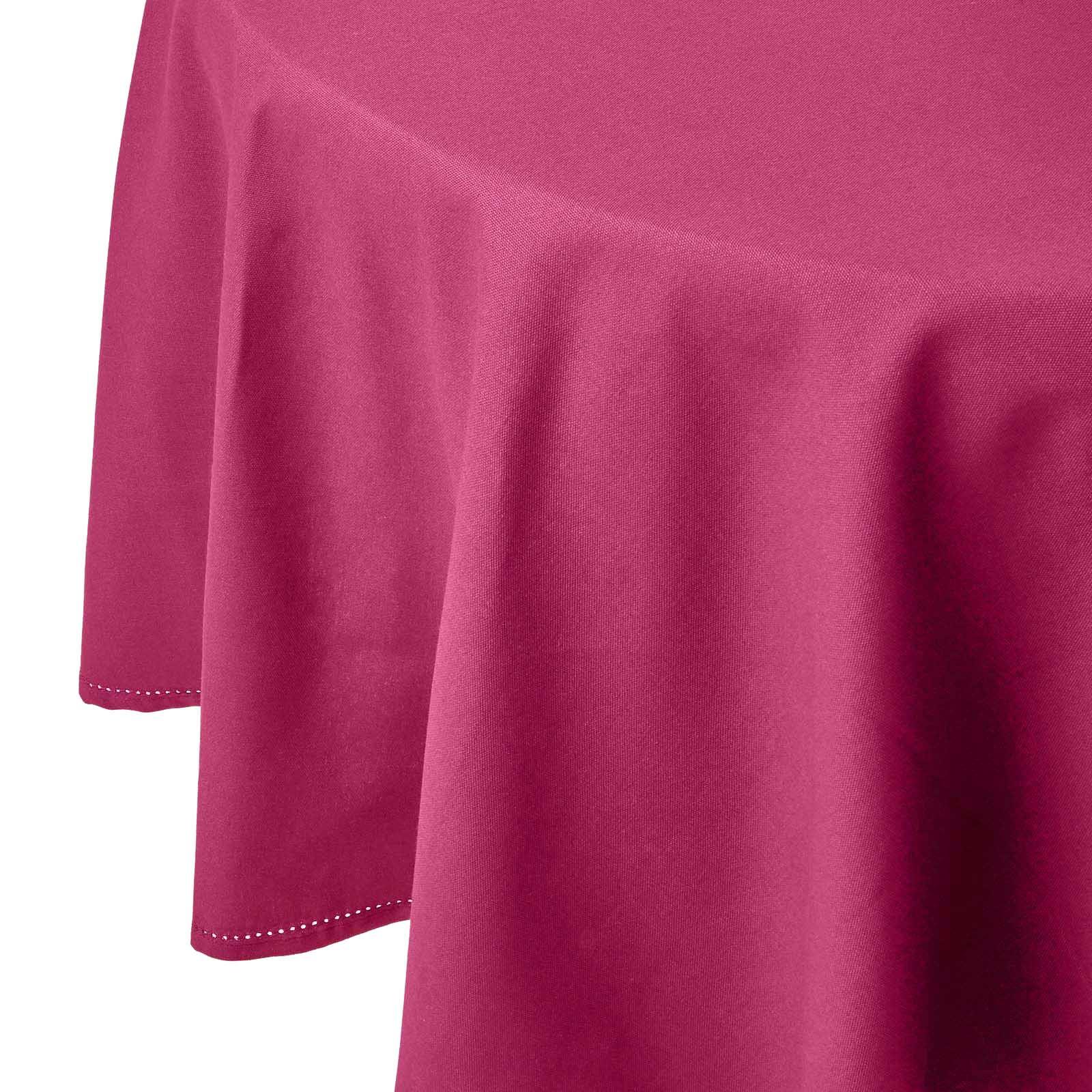 TISCHDECKE weinrot rund 178 cm, 100% Baumwolle - Weinrot, Textil (178/178cm) - Homescapes