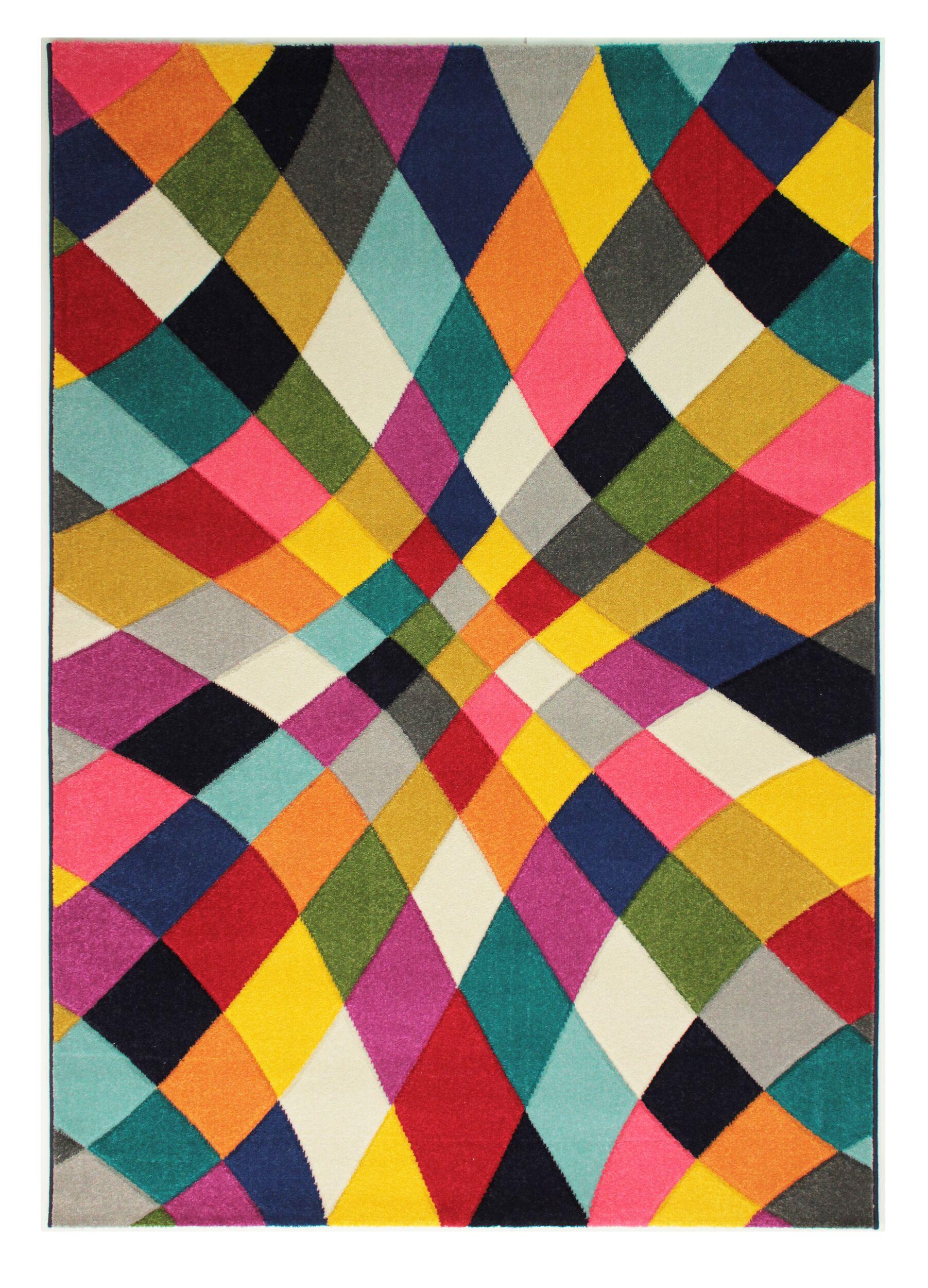 TEPPICH MEON, geometrisch, Florhöhe 11 mm, Bunt, 160 x 230 cm - Multicolor, Textil (230/160cm) - KADIMA DESIGN