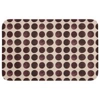WC-VORLEGER Polka dots - Muster - Braun Toilettenteppich 80x50 cm - Bordeaux, Textil (80/1cm) - OnlyWow