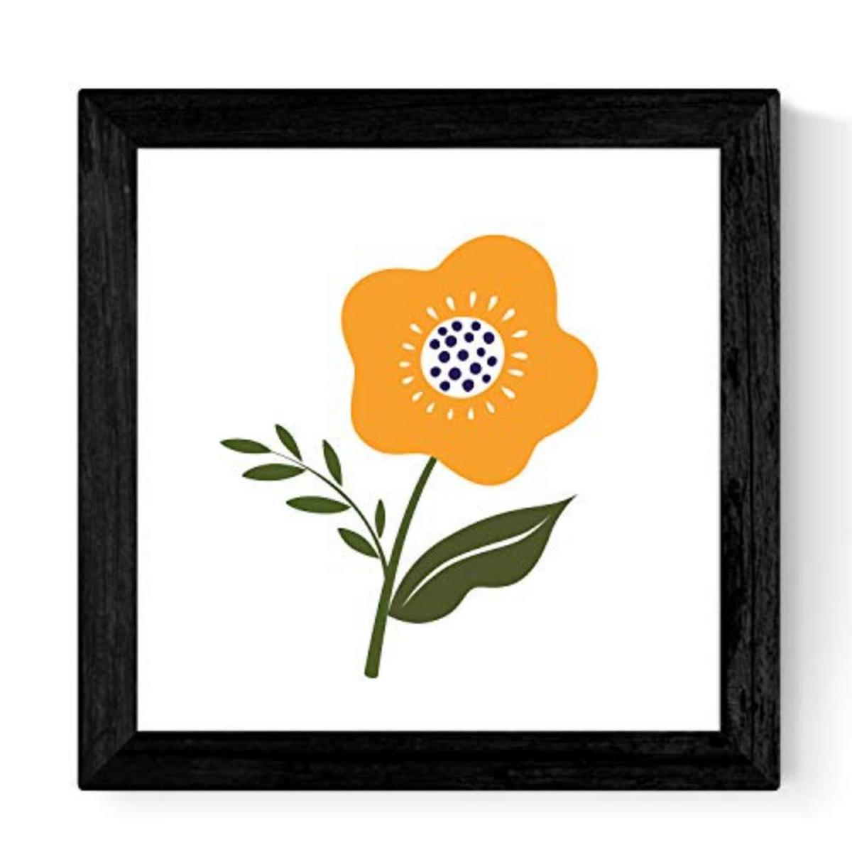 POSTER Set mit 4 florierenden Blumen Rosen und Orangen 25x25 cm Rahmenlos - Klar, Papier (25/3cm) - Nacnic