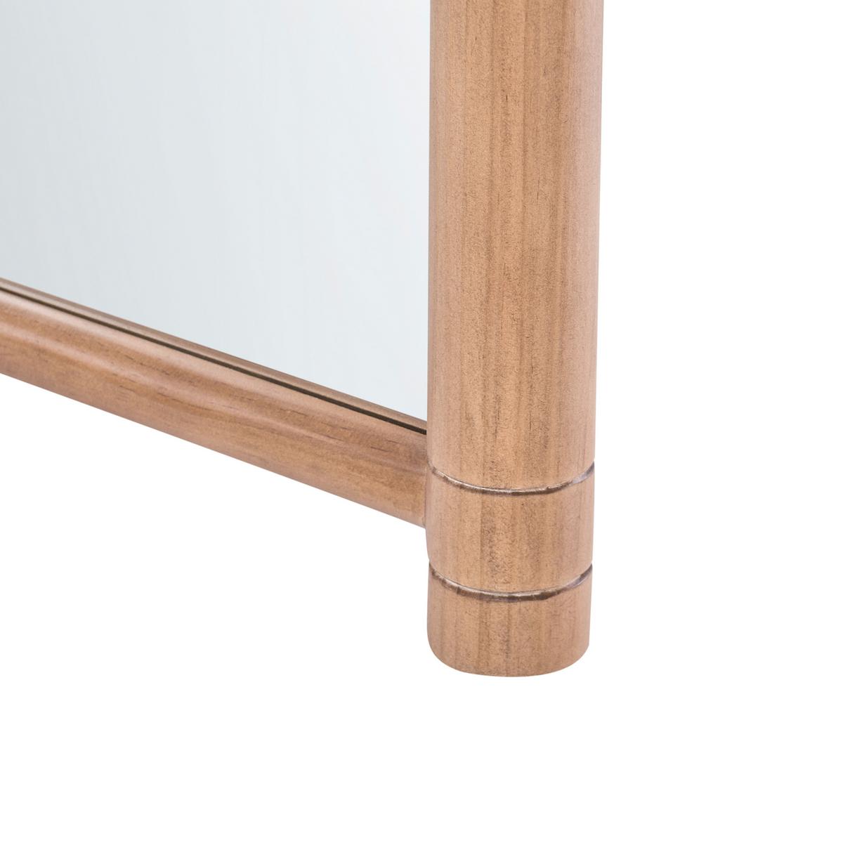 WANDSPIEGEL 90/200 cm Paulownia-Holz Hellbraun Canet - Hellbraun/Braun, Holz (90/200/8cm) - Beliani