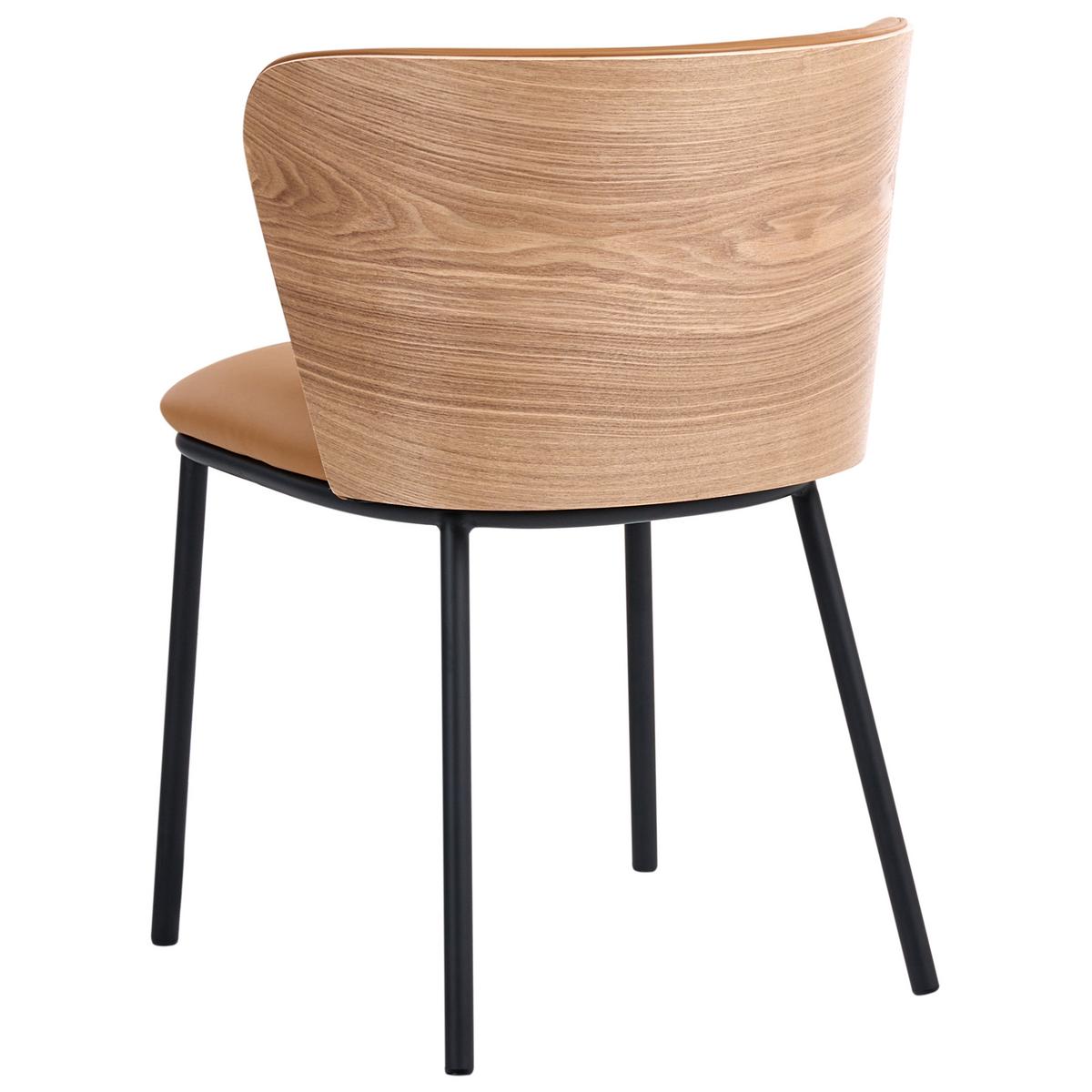 ESSZIMMERSTUHL 2er-Set Kunstleder Braun Hoskin - Braun, Kunststoff (53/75/56cm) - Beliani