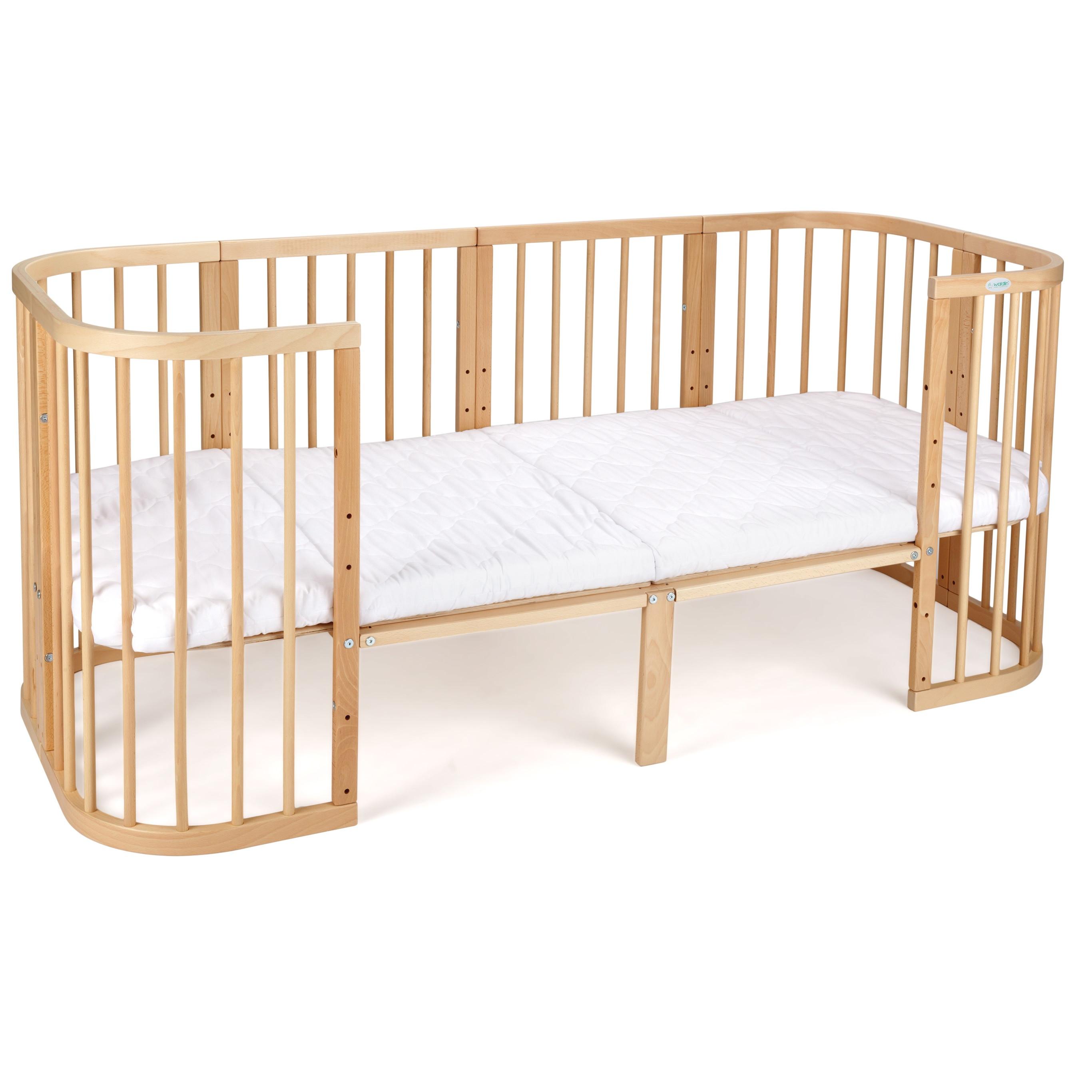 ERWEITERUNG auf 174 cm für Babybett 7in1, ohne Bett - Naturfarben, Holz - waldin