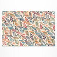 TEPPICH 140x210 cm Bunte Abstrakte Boho Blätter - Multicolor, Kunststoff (140/210cm) - Wallfluent